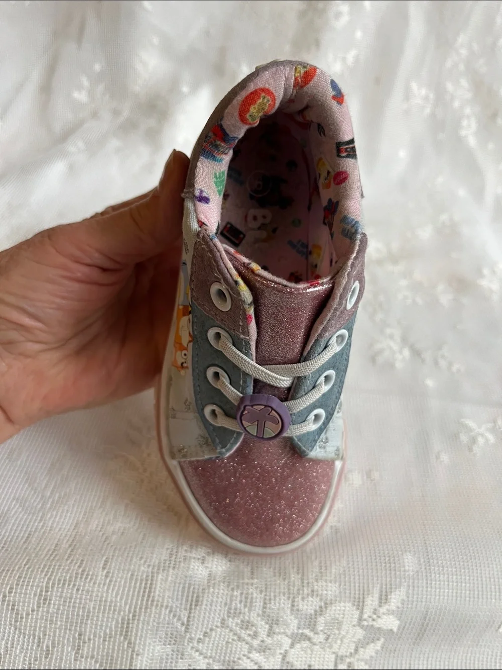 Kids' Bluey & Bingo Sneakers in Pink, Blue & White Slip On Style